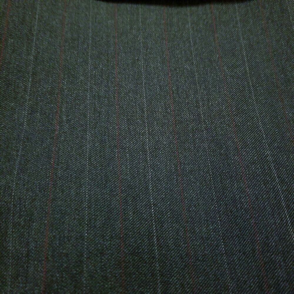 Hickey Freeman Suit Loro Piana Tasmanian 120's Men's Size 44R Charcoal Pinstripe - Picture 5 of 8